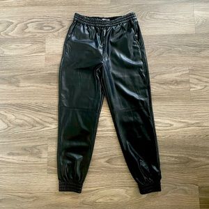 Babaton Zedel Pants (Aritzia) - Vegan Leather Joggers